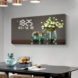 Large Size Abstract Geometric Artwork Digital Disply Wall Clock, Luxurious Quartz Clock Home Decor,living Room,bed Room Décor