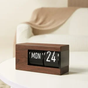 Fashion Retro Flip Desk Clock -Vintage Digital Auto Flip Clock with Large Numbers,Battery Powered, Home Office Décor Gift 탁상시계