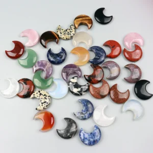 Authentic Natural Quartz Gemstone Crescent DIY Decoration - A beautiful gemstone for personal collection, home office décor