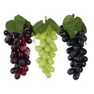 5 Bunches Artificial Grapes Simulation Decorative Lifelike Rubber Fake Clusters To Wedding Wine Kitchen Centerpiece Décor