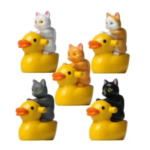 Adorable Mini Cat & Duck Ornaments for Car Décor, Home and Garden; Kids love these Handcrafted Landscape Figurines