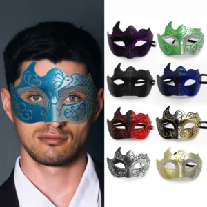 Men Sexy Masquerade Prom Mask Halloween Party Cosplay Half Face Mask Wedding Carnival Gentleman Decor Eye Masks Photo Props